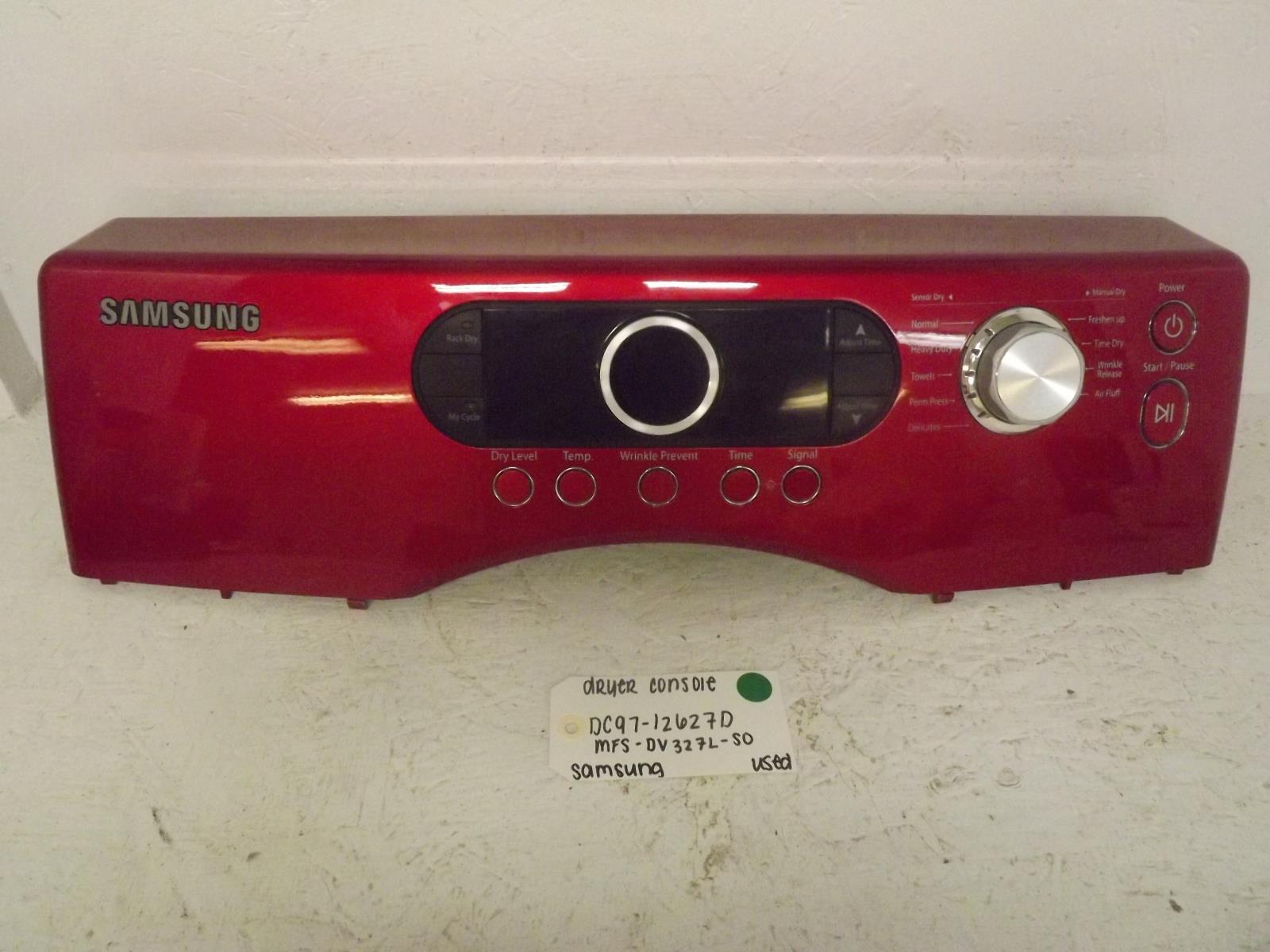 Samsung Dryer DC97-12527D MFS-DV327L-S0 Console Used Samsung Dryer DC97-12527D MFS-DV327L-S0 Console Used